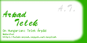 arpad telek business card