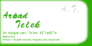 arpad telek business card